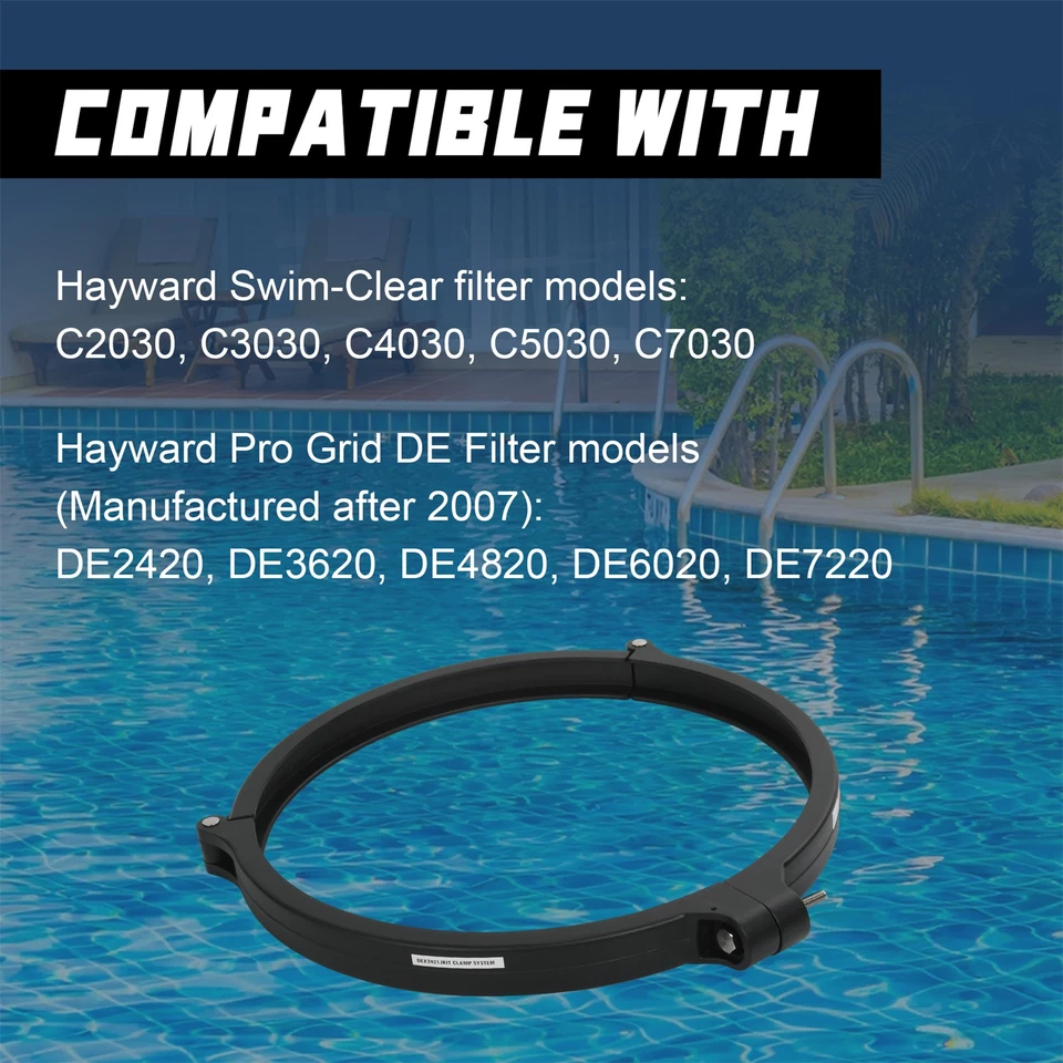 DEX2421JKIT Tension Control Clamp w/ Tank Seal Hayward Cartridge Filter Clamp - Image 3 of 4