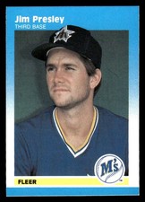 Jim Presley 1987 Fleer Classic Miniatures #82 Mariners MLB READ FREE SHIPPING