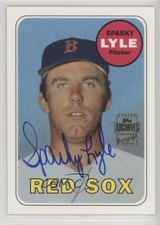 2001 Topps Archives Auto Sparky Lyle #116TAA Auto 1q7