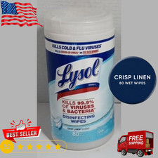 Lysol Disinfectant Wipes, Multi-Surface Antibacterial Cleaning Wipes, Crisp Line