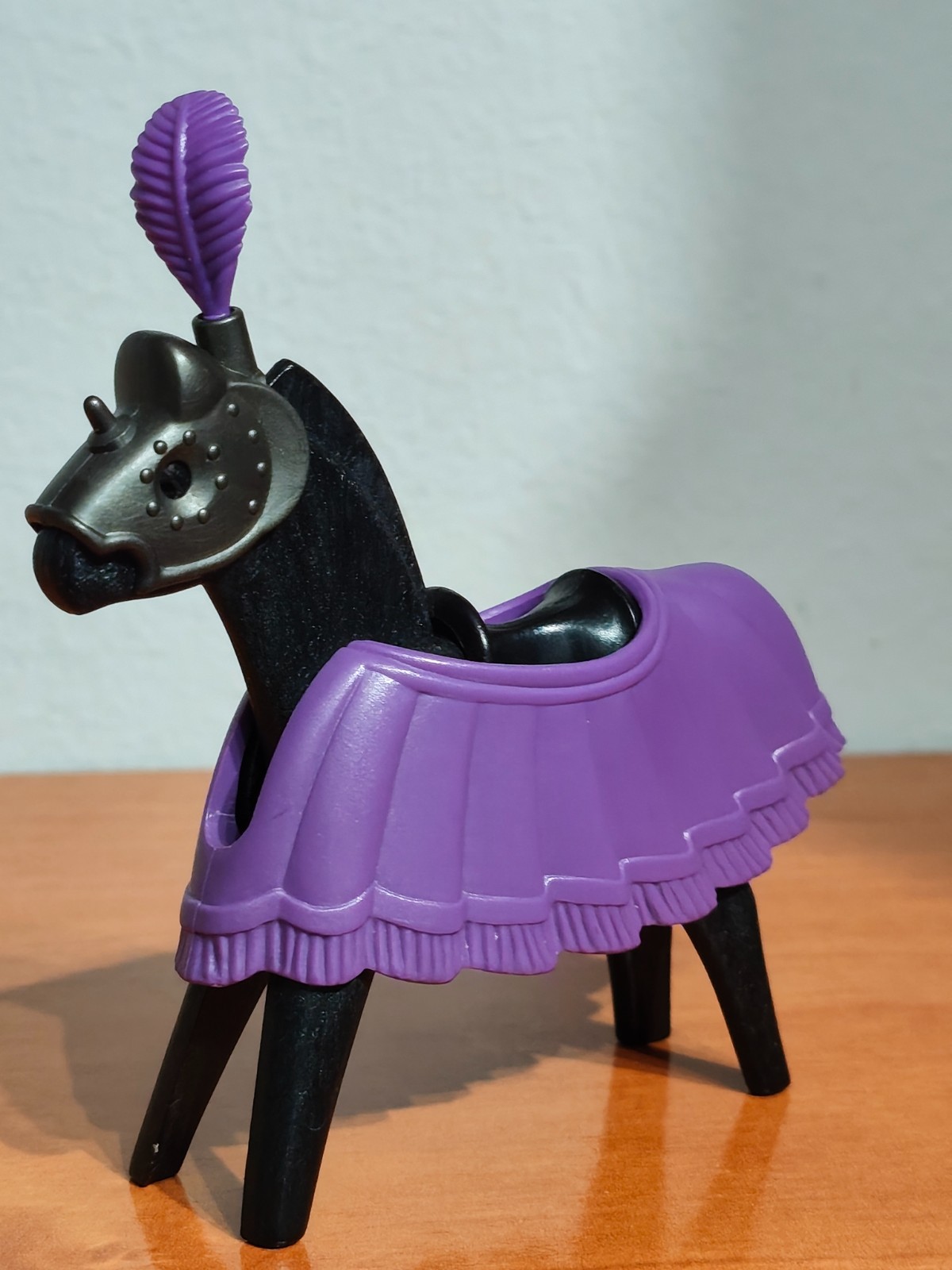 PLAYMOBIL ANTIGUO CABALLO MEDIEVAL MANTA LILA CABALLEROS MEDIEVALES DRAGON 3669