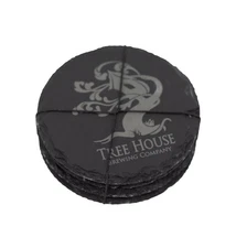 RARE BRAND NEW TREE HOUSE BREWING COMPANY SLATE COASTER SET OF 4