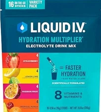 Liquid I.V.® Hydration Multiplier - Variety Pack - Lemon Lime, Passion Fruit,...