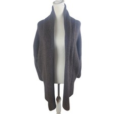 Aerie Chunky Gray Knit Overside Oper Cardigan Sweater Women's Small /P