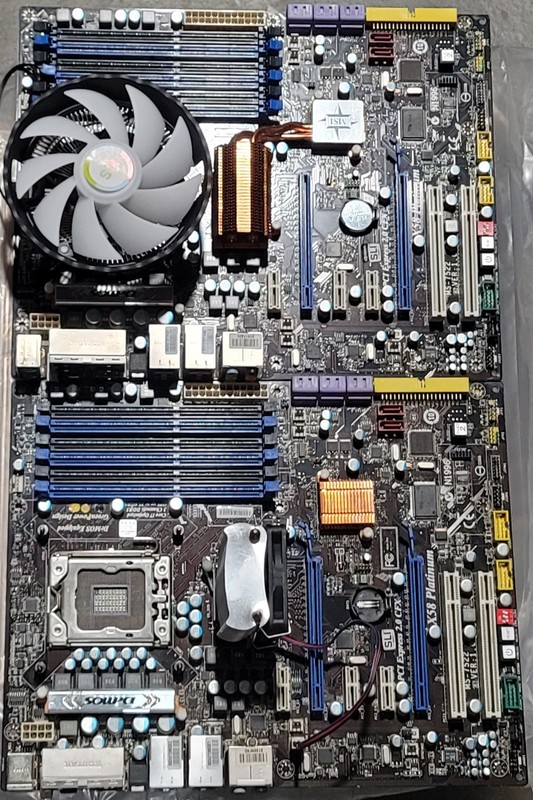 2 MSI X58 Platinum ATX LGA 1366 Motherboard MS-7522 DDR3 RAM I/O Shield +1 CPU
