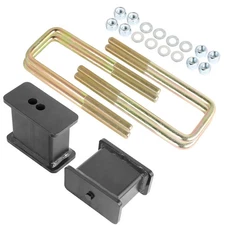 LABLT 4" Rear Lift Blocks Kit w/ U-Bolts For 07-18 Chevy Silverado Sierra 1500
