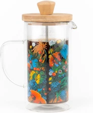 Rasa 350Ml French Press Coffee Maker | Heat Resistant Double-Walled Borosilicate