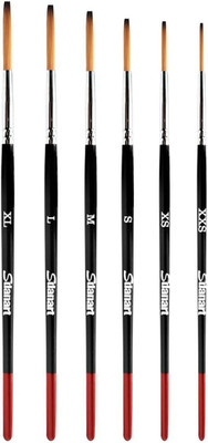 Lettering Quill Brushes, 6 Pcs, Sizes XL, L, M, S, XS, XXS for Sign Painting