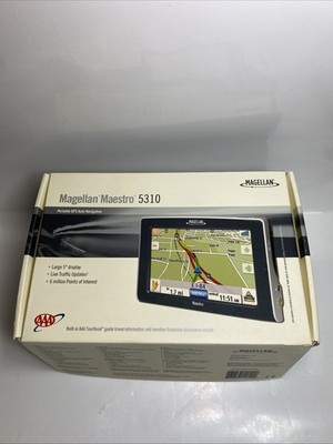 Magellan Maestro 5310 GPS Vehicle Navigation 5'' Color Screen  AC/DC Cords-D8