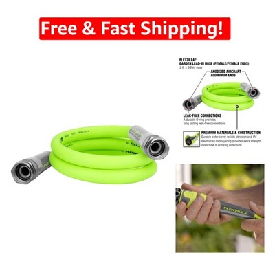 5 ft Garden Hose - Lightweight, Abrasion-Resistant, Leak-Free Connection