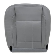 Gray Driver Side Bottom Replacement Microfiber Leather Seat Cover Compatible