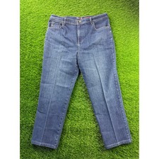 Style  Co Natural Fit Womens Jeans Sz 16 Blue Stretch Straight Leg Denim EUC 