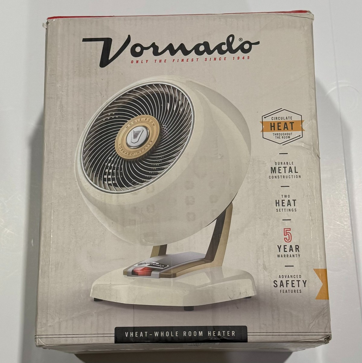 Vornado VHEAT Whole Room Vintage Heater White EH1-0121-75