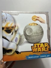 Star Wars Disney Thinkgeek Death Star Gray Cookie Jar Ceramic Lucas Film 8" NIB