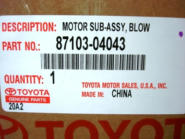 Motor soplador Toyota Tacoma 2005-2015 genuino OEM OE  Foto 2 de 3