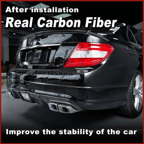 Difusor de carbono para Mercedes W204 C63AMG 08-11 parachoques trasero alerón trasero - Imagen 2 de 12