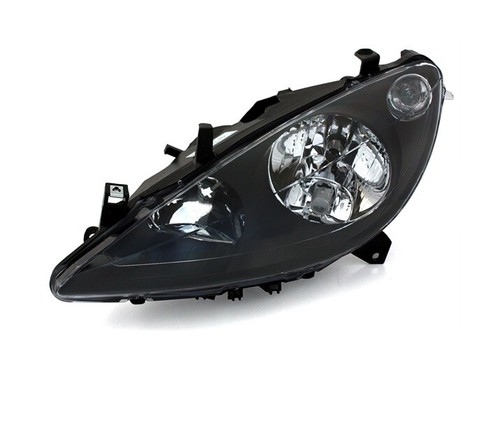 Set Headlights TFL for Peugeot 307 2000-2002 2003 2004 2005 VP1379 Black LHD - Picture 2 of 6