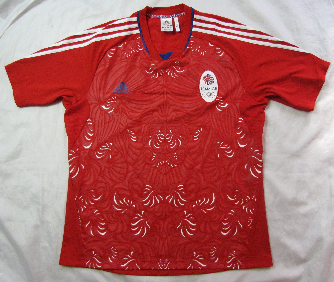 Team GB LONDON OLYMPIC GAMES Great Britain 2012 RED jersey Shirt ADIDAS