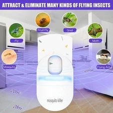Electric Flying Insect Trap Plug-in Mosquito Trap Gnat Killer Indoor Latest