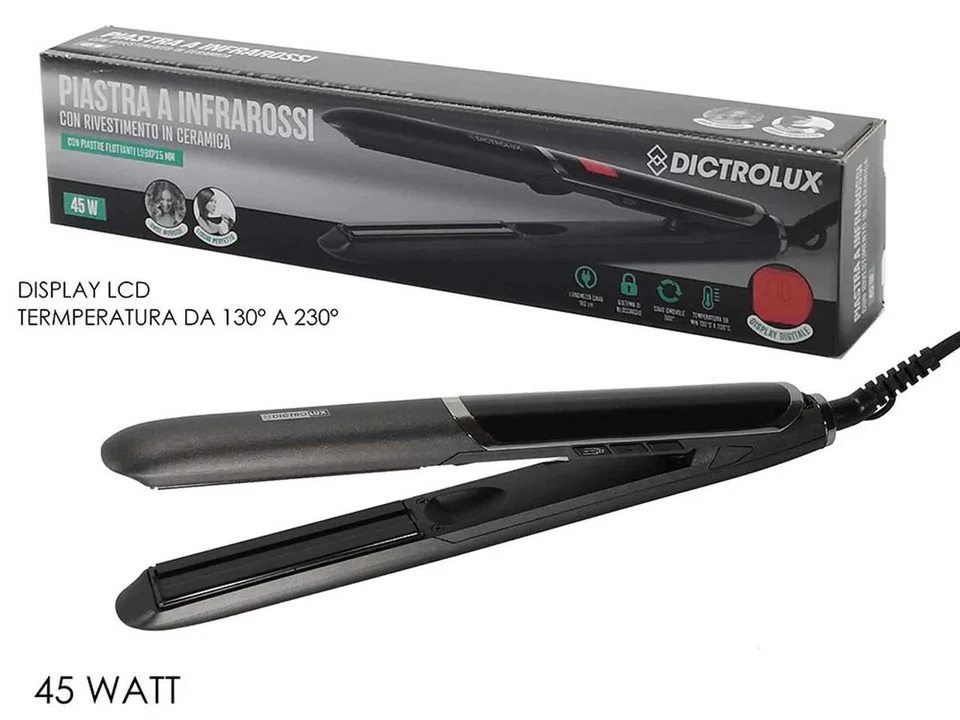 Piastra per capelli a infrarossi in ceramica arriccia alliscia piastre flottanti - Immagine 4 di 4