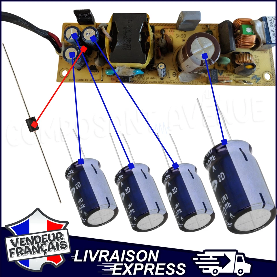 PERFECTDRAFT PHILIPS KIT RÉPARATION PHILIPS PERFECTDRAFT CARTE D'ALIMENTATION HD3610 (2166)