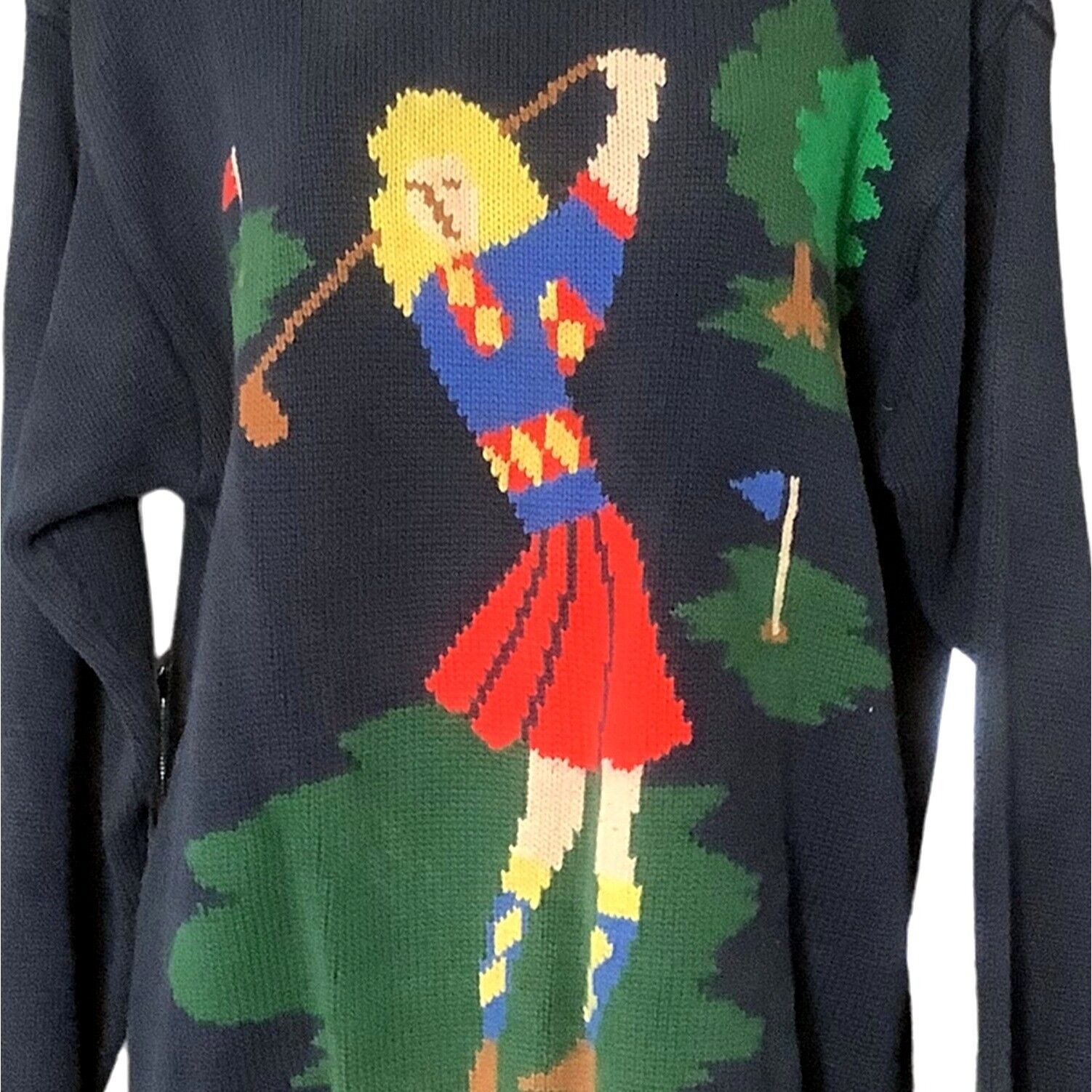 Vintage 90s BALLINGER GOLD Sz M Novelty Sweater S… - image 3