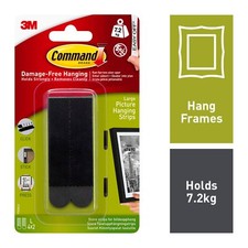 3M Command Damage Free Black Picture Hanging Strips Multiple Sizes BRAND NEW