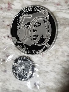 New Unactivated Geocoin - JFK 50 Geotrail Geocoin with Pathtag