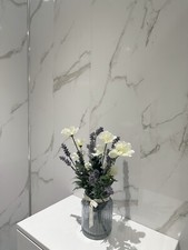 10 White Marble 8mm PVC Bathroom Panels Shower Wet Wall Kitchen Ceiling Cladding