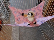 Ferret Hammock - Unicorns on Pink Background Pattern - 13" x 14"