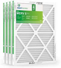 Trightfilters 20x25x1 MERV-8 Air Filter Pleated for Home HVAC AC Furnace - 4pack