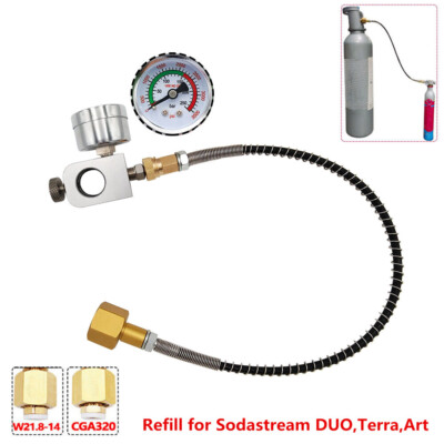 Quick Connect Adaptor Hose Refill Station for Sodastream Art Terra Cylinder