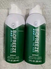 2 Biofreeze Pain Relieving 360 Sprays - 3 oz each 