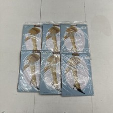 Sabra Nude 6 Pack Sheer Leg Reinforced Pantyhose Womens Size B NEW