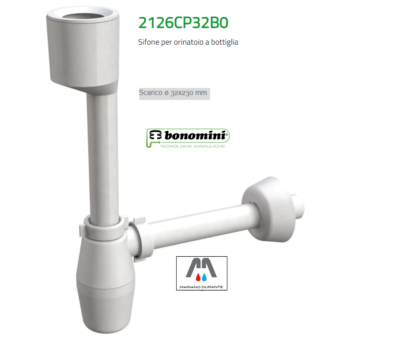 Sifone Per Orinatoio A Bottiglia - Bianco, Diametro Scarico 32mm, Attacco 50mm - Foto 10