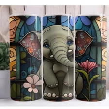Elephant 20oz Skinny Tumbler Custom Insulated Drinkware