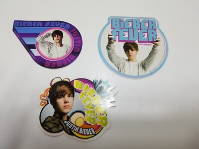 Justin Bieber Fever Sticker Decal Lot Of 3 4