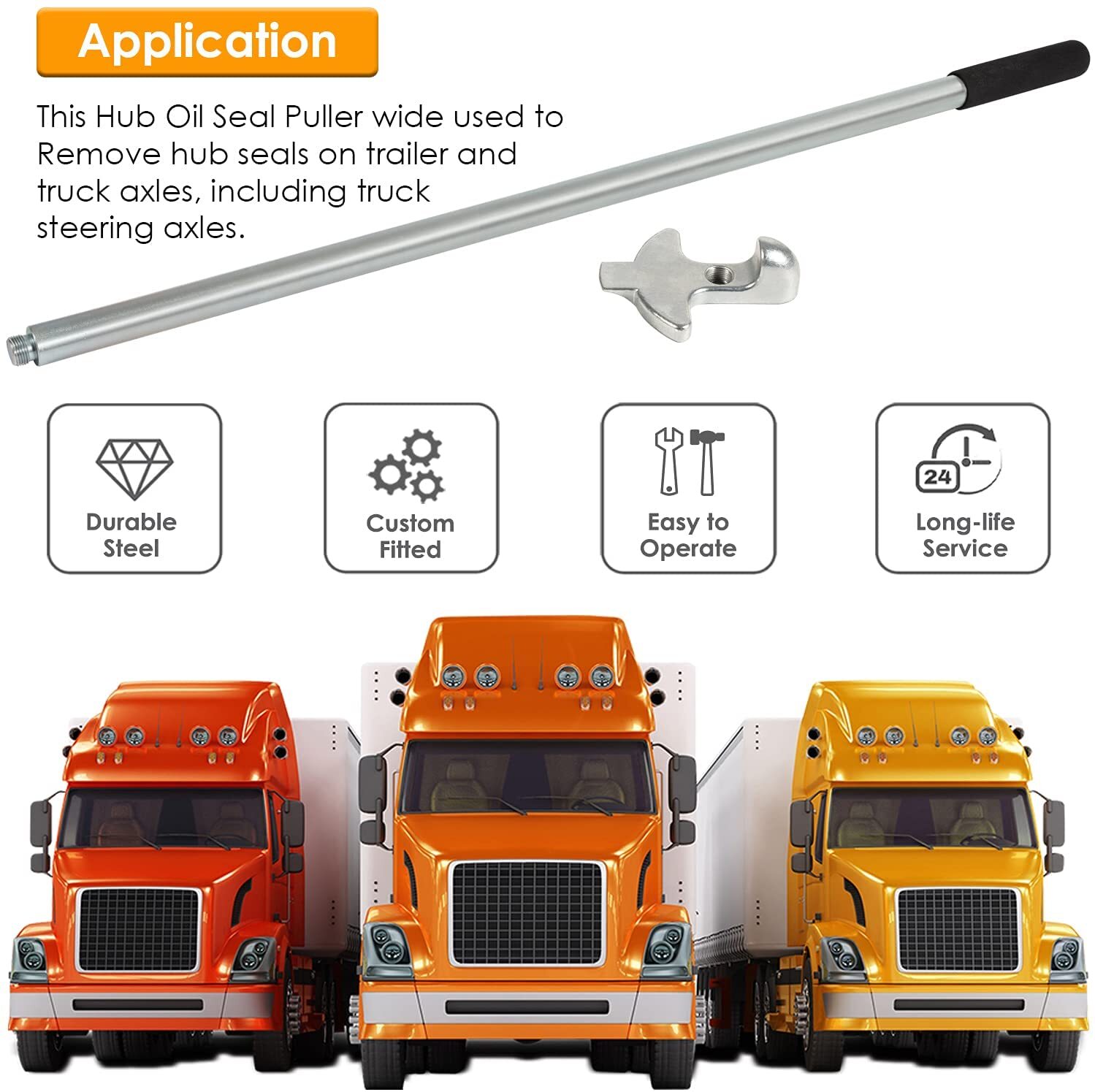 5085 Truck Steering Axle Hub Oil Seal Removal Tool Long Gasket Puller Remover