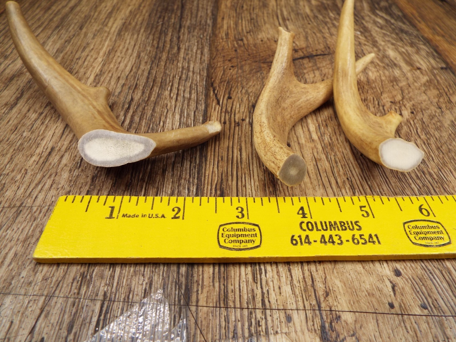 3Whitetail DEER antlers dog chews, Pen blanks crafts knife handle