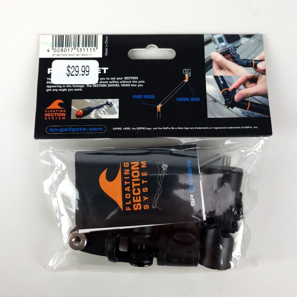 SP Gadgets Selfie Stick Section Pole Pivot Set Swivel Head Suitable For GoPro - Image 3 of 4