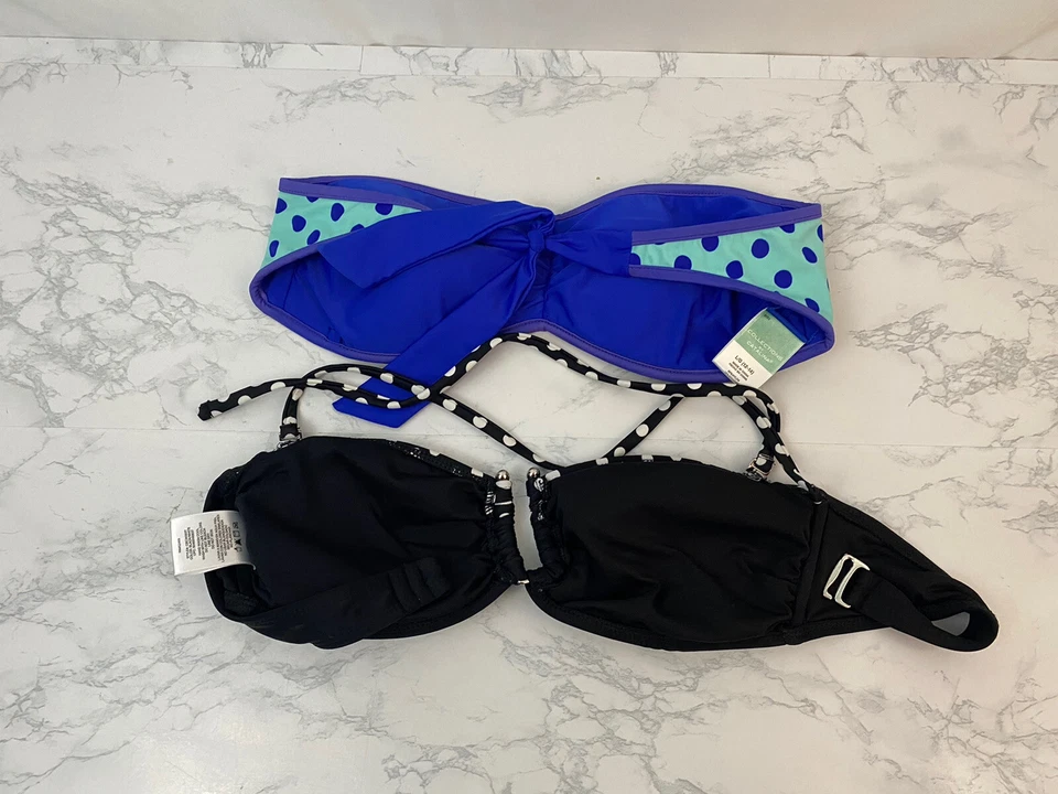 Colecciones de Catalina Top de Bikini de Natación a Lunares Grande Lote de 2 Mujeres G Foto 3 de 4