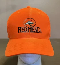 Vintage 90s Redhead Snapback Hunting Hat Cap Deer Duck Woods Safety Neon Orange