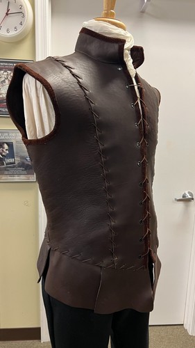 16th - 17th Century, Elizabethan Repro Leather Doublet, Unworn! - SZ XL - Imagen 14 de 21