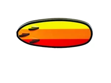 TRD Heritage Colors Custom Surfboard Emblem Badge Grille Tacoma Tundra 4 runner