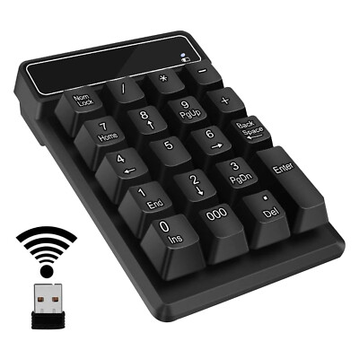2.4G Wireless 19 Keys Numeric Keypad Number Pad Numpad for Laptop MacBook
