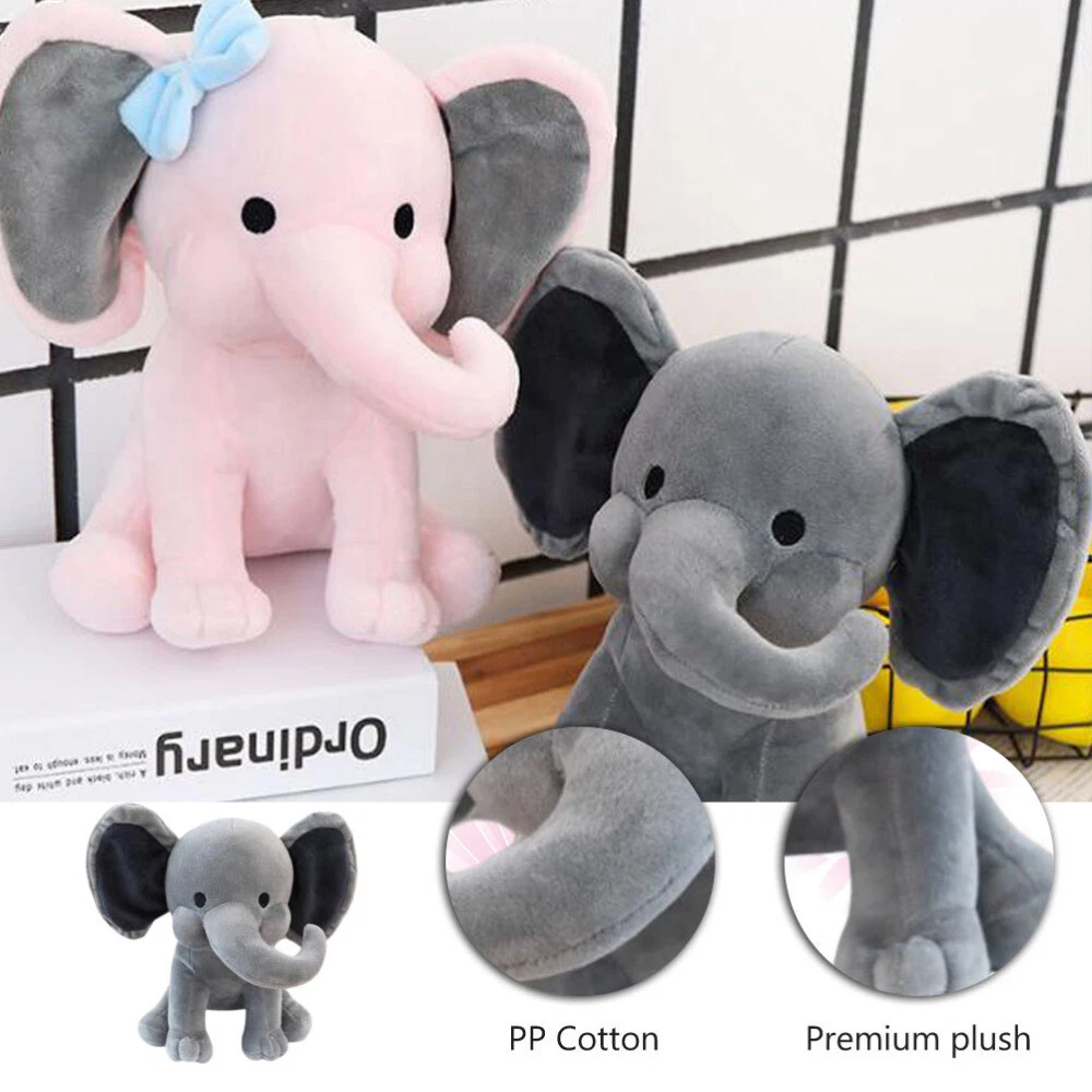 Elephant plush top toy pillow