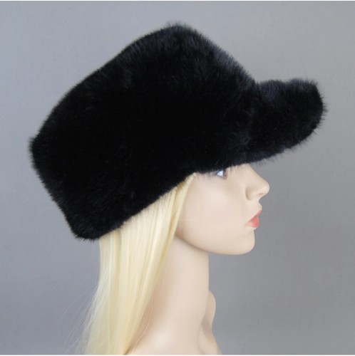 2025 Cappelli Artificiali Cappelli Pelliccia di Visone per Donna Cappello Invernale Caldo Cappello Pelliccia di Visone Falso - Foto 12 di 18