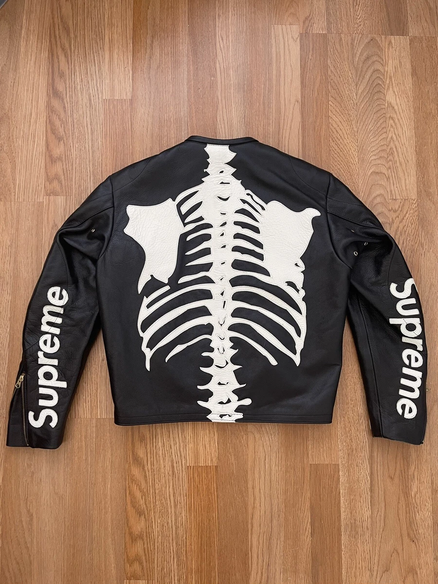 Size S) Supreme Vanson Bones Leather Jacket, Fall Winter 2017, 100