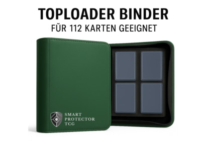 Smart Protector Toploader Binder Für 112 Karten GRÜN