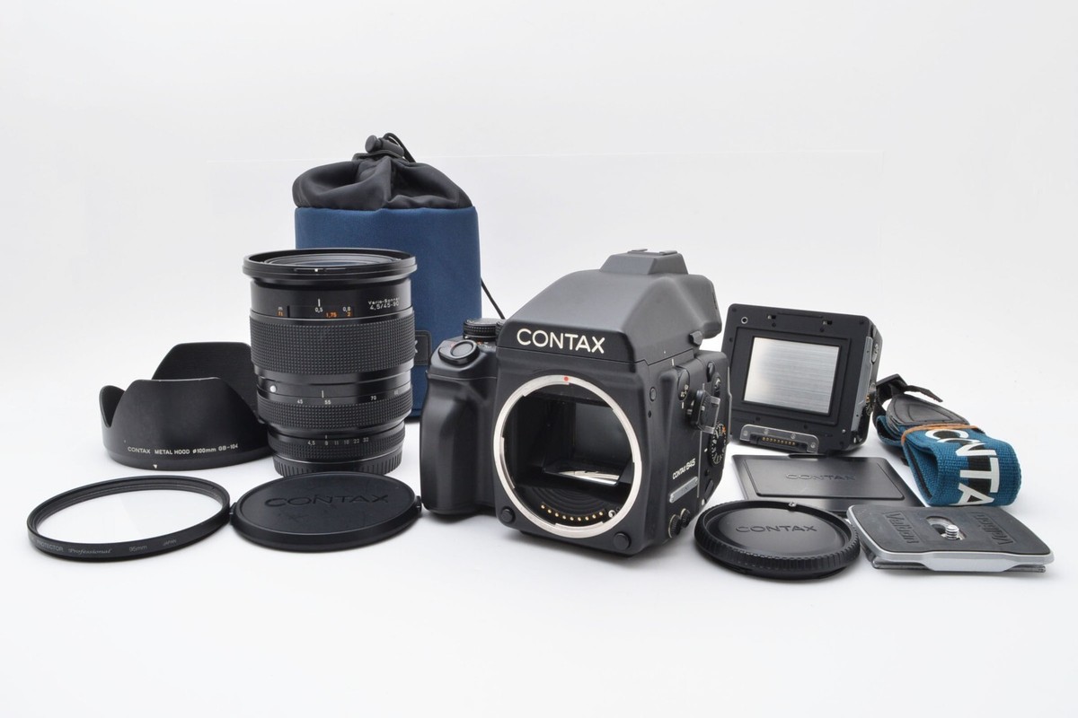 Near Mint】Contax 645 Camera & 45-90mm f/4.5 Lens +extra MFB